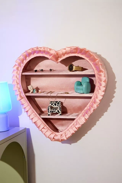Heart Satin Ruffle Wall Shelf