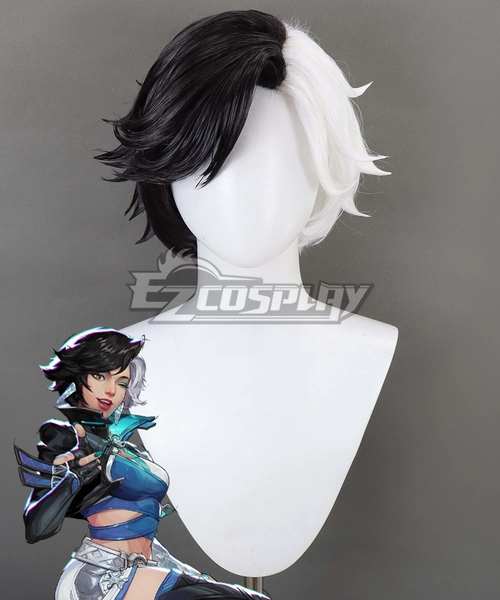 Marvel Rivals Luna Snow Black White Cosplay Wig