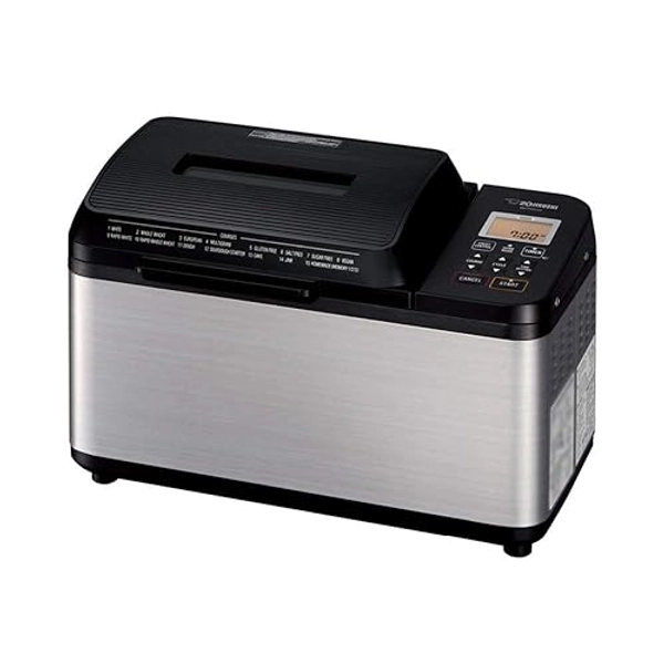 ZOJI BB-PDC20BA Home Bakery Virtuoso Plus Breadmaker, 2 lb. loaf of bread, Stainless Steel / Black - Virtuoso Plus - Breadmaker