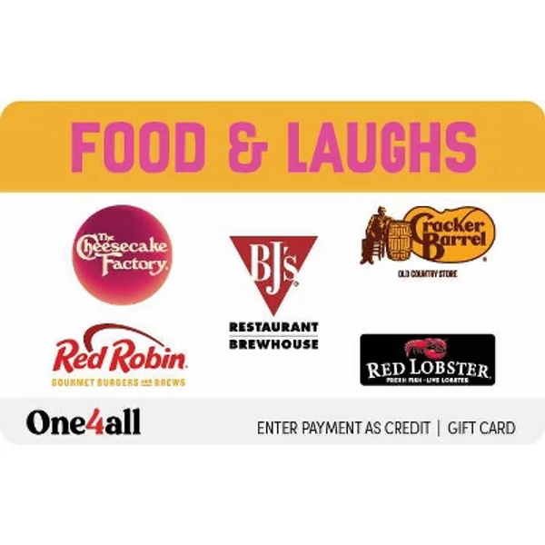 OC Food & Laughs Gift Card $100 (Mail Delivery)