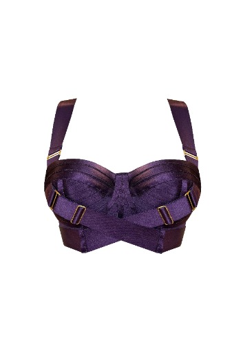 Retta Panelled Bodice Bra | Deep Purple / M | 3