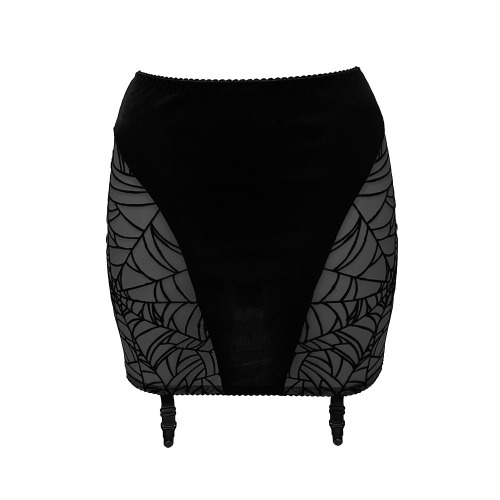 RTO- SPIDERWEB GARTER SKIRT (BLACK) | M - waist 70/80 cm - hips 100/110