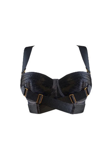Signature Panelled Bodice Bra | Black / M | 3