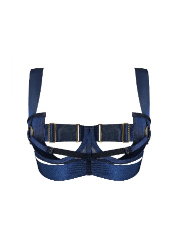 The Essentials Merida Panel Bodice Bra | Navy / M