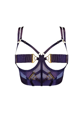 Retta Bondage Bodice Bra | Deep Purple / M | 3