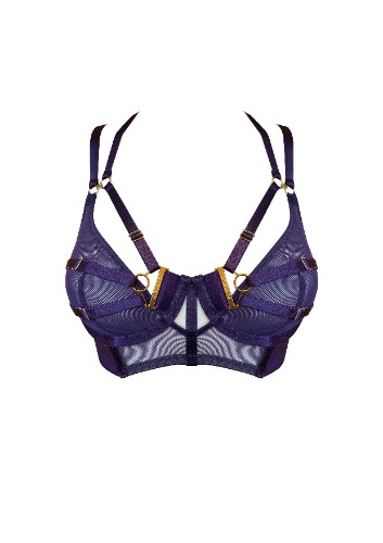 Retta Longline Bodice Bra | Deep Purple / M | 3