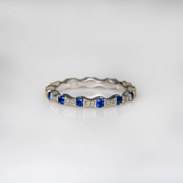 14k White Gold Sapphire (.75ct.) Ring