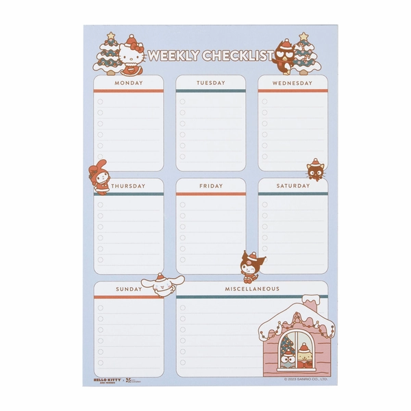 Hello Kitty and Friends x Erin Condren Holiday Checklist Notepad