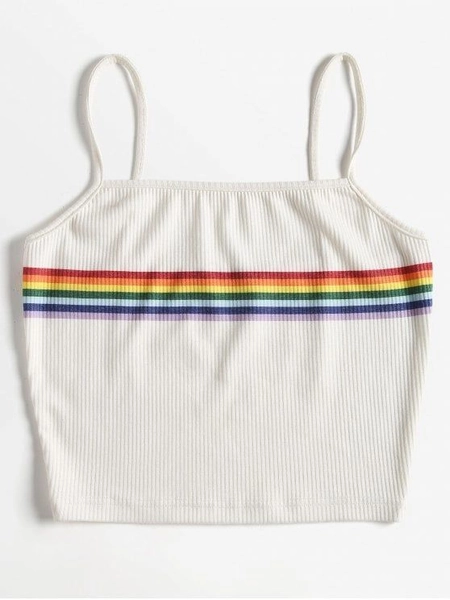 Striped Knitted Cami Top | Thời trang, Thời trang nữ, Quần áo