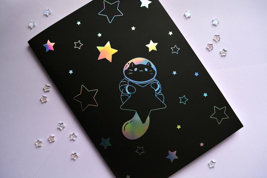 Silver Holographic Foil Stickerbook