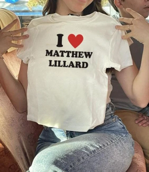 Y2K Baby Tee | Matthew Lillard | Movie TV Actor | 2000’s t-Shirt | I heart | I love | 90s Aesthetic | Grunge Clothing | Y2K Babydoll shirt