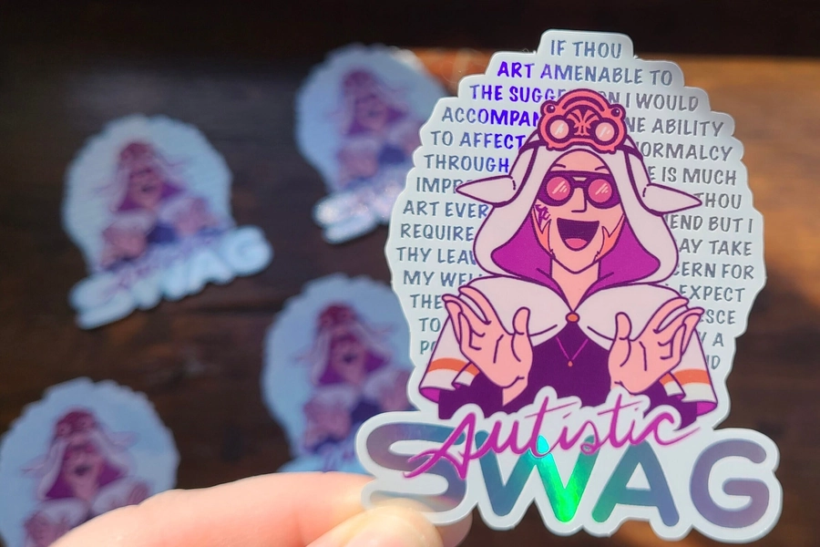 Urianger’s Autistic Swag Sticker by JimikatDraws