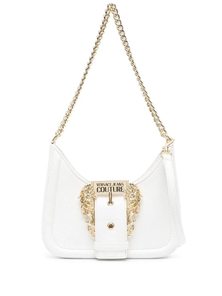 engraved-logo buckle shoulder bag | One Size