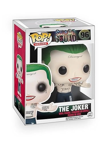 Epic Collectibles Pop DC Comics Heroes - Shirtless Arkham Joker Vinyl Figure Collectibles Bundle with Compatible Funko Box Protector