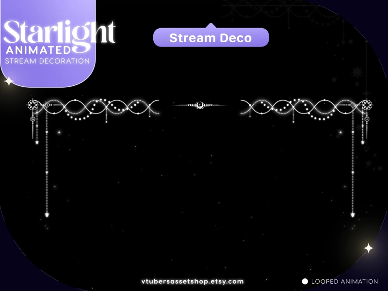 Celestial Star Light Stream Decoration | Animated String Lights | Glitch Lights | Cozy Fairy Lights | Ornamental Stream Deco.