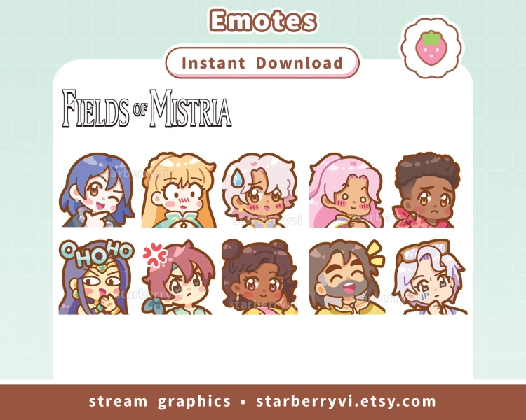 Twitch Youtube Discord Emotes / Fields of Mistria