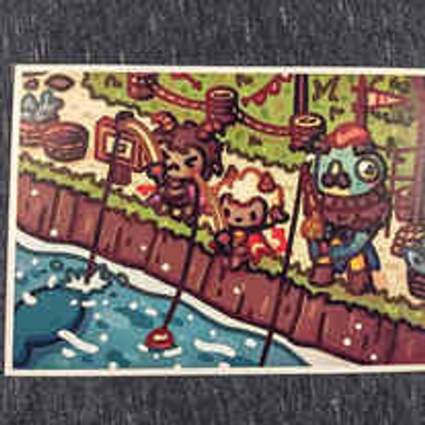 Cult of the Lamb Fishing Mini Print