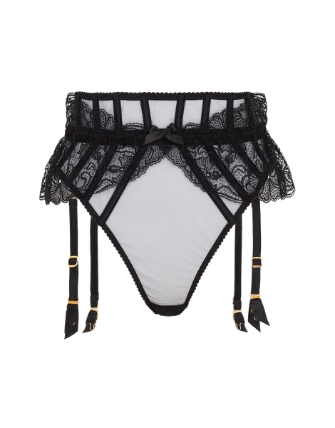 Rozlyn Suspender Thong in Black | Agent Provocateur All Lingerie
