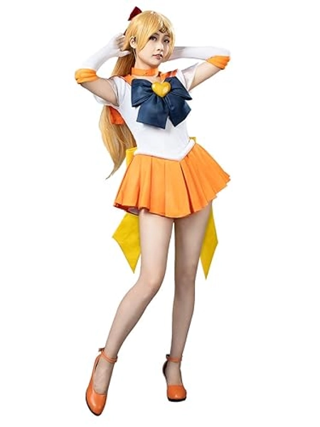Cosfun Women's SuperS Venus Minako Aino Cosplay Costumes Dress mp001403