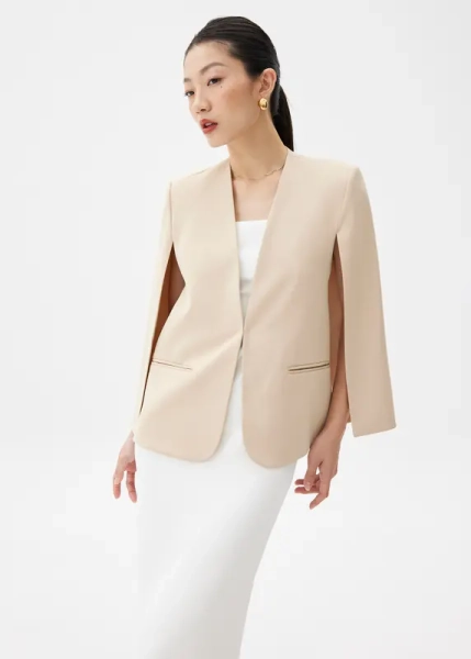 Love, Bonito - Audrey Tailored Cape Blazer
