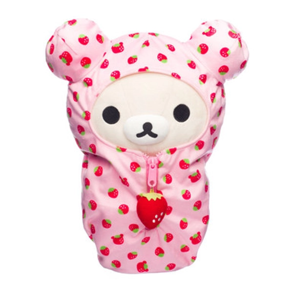 Korilakkuma San-X Original Strawberry Pattern Pink Sleeping Bag Plush