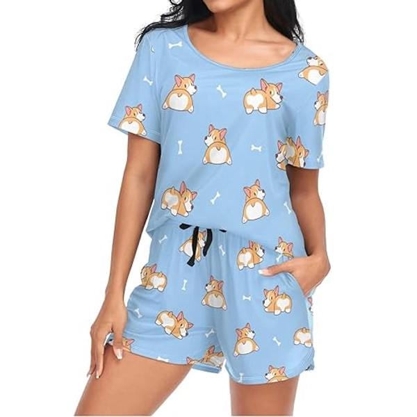 Corgi print pjs