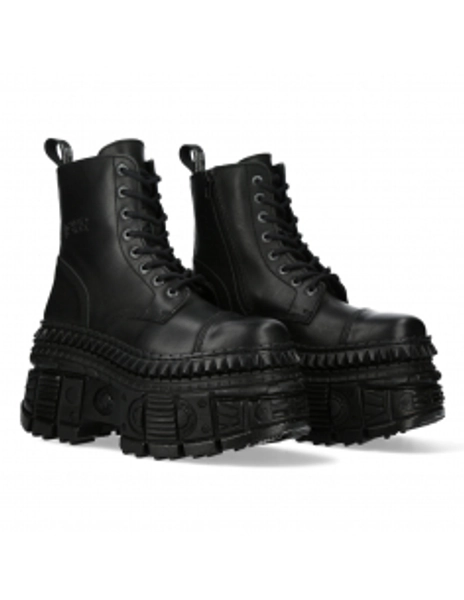 ANKLE BOOT BLACK TANK  M-WALL083C-S3