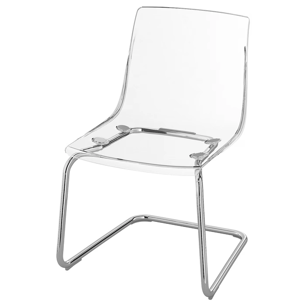TOBIAS Chair - clear/chrome plated