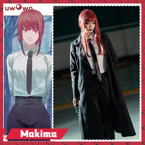 Uwowo Manga Chainsaw Man Cosplay Makima Cosplay Costume Makima Halloween Coplay - Costume+Cloak / L