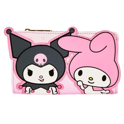 Loungefly Sanrio My Melody and Kuromi Wallet, Bifold, Pink