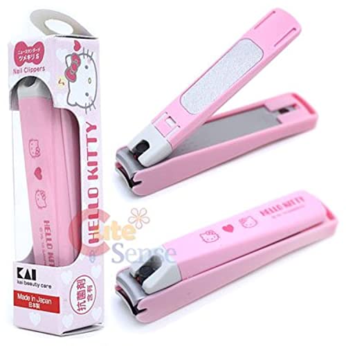 Sanrio Regular Size Hello Kitty Stainless Steel Nail Clippers, Pink