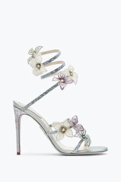 Jeweled Floriane Aquamarine Sandal 105 | Rene Caovilla®