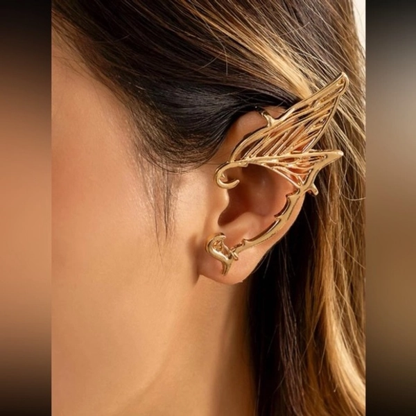 🧚‍♀️ Awesome Metallic Left Ear Fairy Wing Ear Cuff 🧚‍♂️