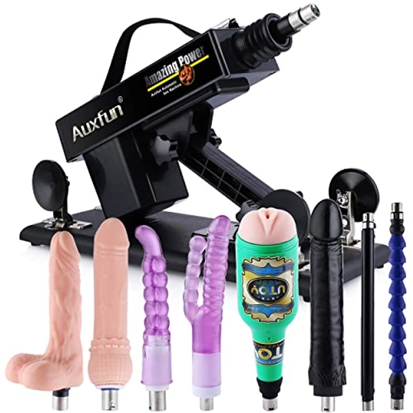 Sex Machine Love Machine Thrusting Dildo Machine for Women and Men 3XLR Connector Sex Machine with Masturbator for Hands-Free Play