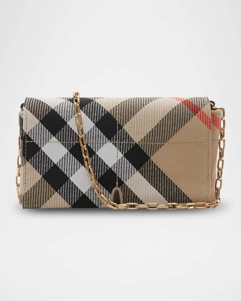 Snip Mini Check Jacquard Shoulder Bag