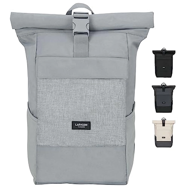 LARKSON Rucksack Damen & Herren - No 4 - Rolltop Backpack mit Laptopfach Uni, Arbeit & Fahrrad - Großer Reiserucksack - Wasserabweisend