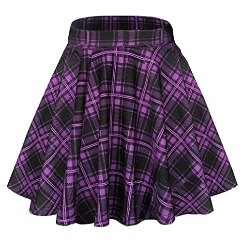 Urban CoCo Women's Basic Versatile Stretchy Flared Casual Mini Skater Skirt - Medium - #16