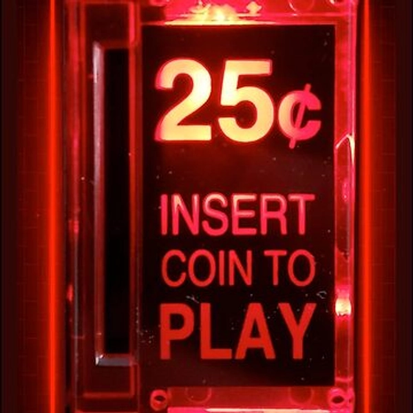 "Insert coin retro arcade" Sticker for Sale by Retronik