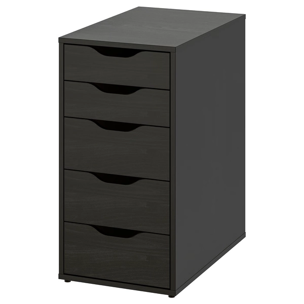 ALEX Drawer unit - black-brown 14 1/8x27 1/2 "
