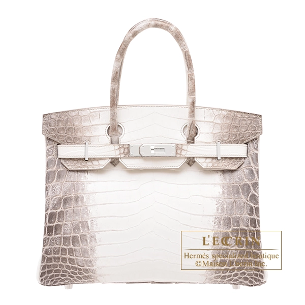 Hermes Birkin bag 30 Himalaya Matt niloticus crocodile skin Silver hardware