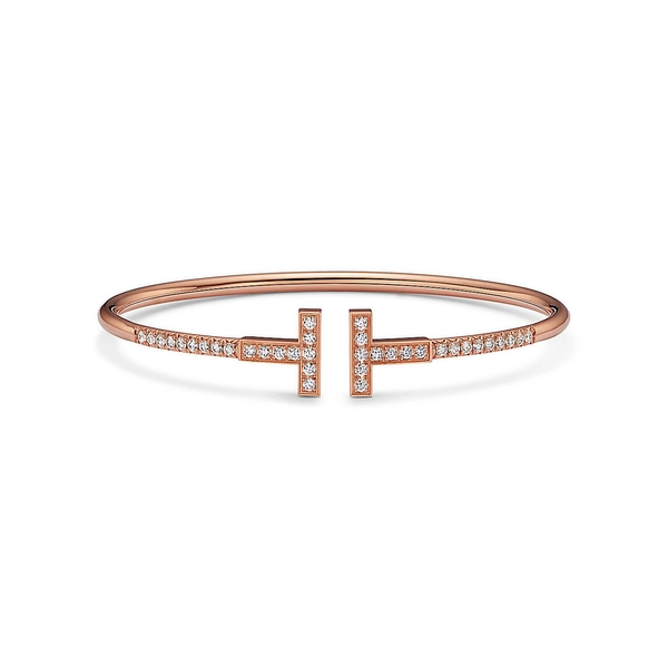 Tiffany T Pavé Diamond Wire Bangle
