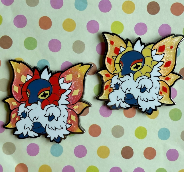 Pokemon Scarlet & Violet Slither Wing Gradient Enamel Pin Paradox Volcarona
