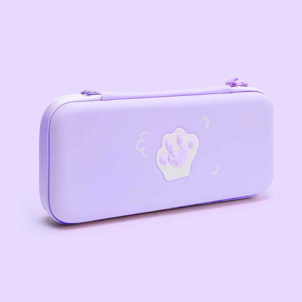 Pastel Cat Paw Nintendo Switch Case Cute Switch Lite Carrying Case - Purple / Switch