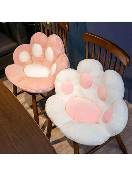 1PC Cartoon Bear Paw Half Wrap Around Cushion, Office Seat Cushion, Cat Paw Cushion, Home Decor, Decor Holiday Cushions Cushions For The Home