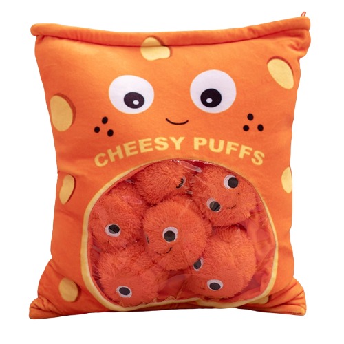 Cheesy Puffs Snack Bags (4 Colors) - 18″ / 48cm / Puff