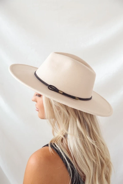 Into the Wild Cream Felt Fedora Hat