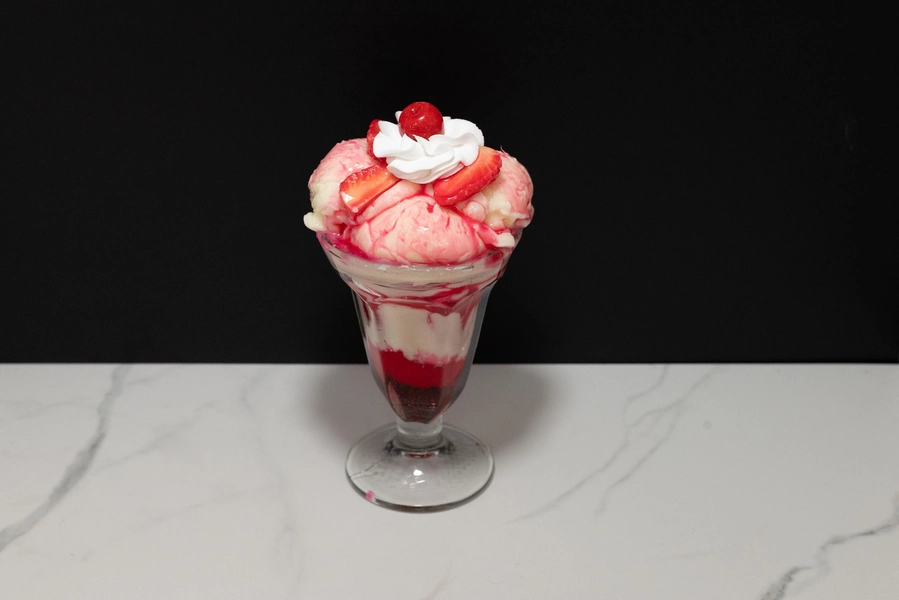 Fake Strawberry Sundae