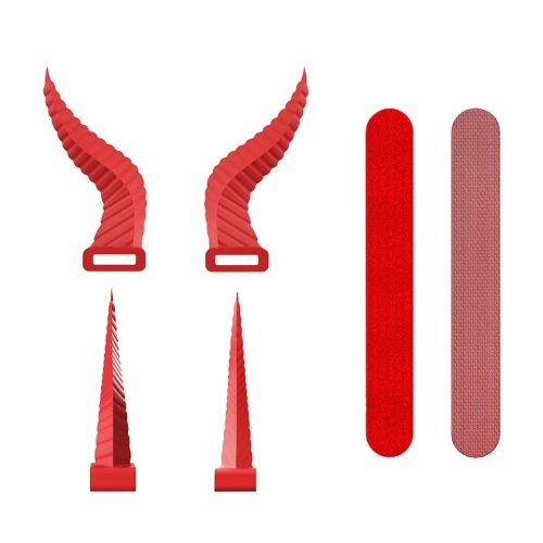 1Pair Antlers/horns/bow-knot /rabbit ears Headphone Decoration for Gaming Headsets - Horn Red