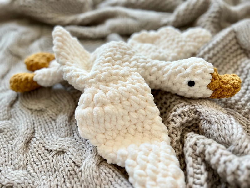 Hand Crocheted Goose | Goose Snuggler Crochet | Crochet Goose