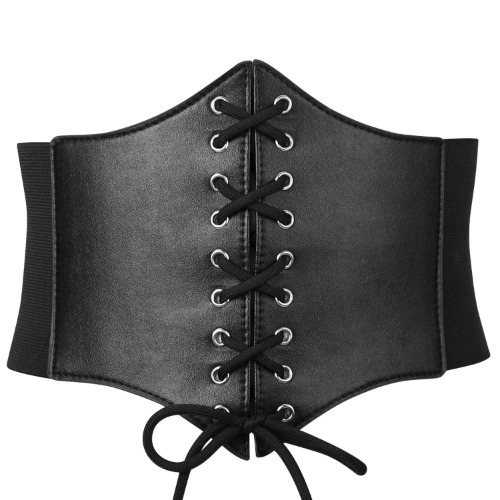 Black Corset Waist Belt for Women